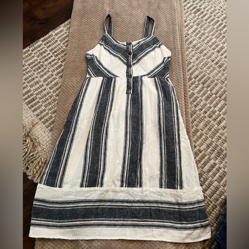 Denim stripped dress